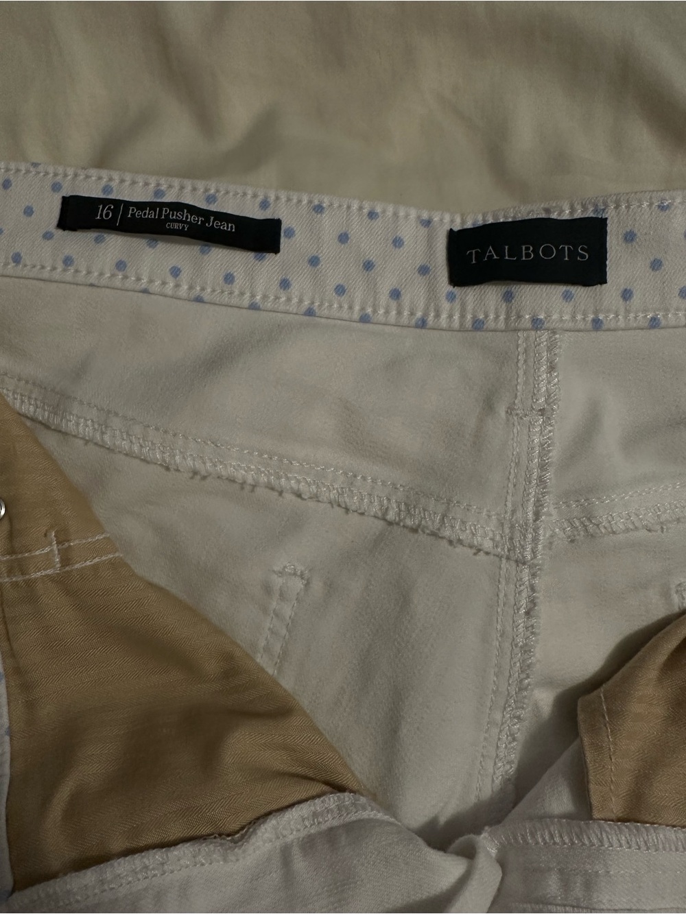 Talbots White Pedal Pusher Jeans